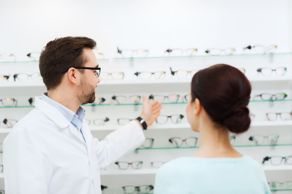 Woman and Optician 